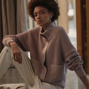 Varley Delfern Knit Mauve Jacket